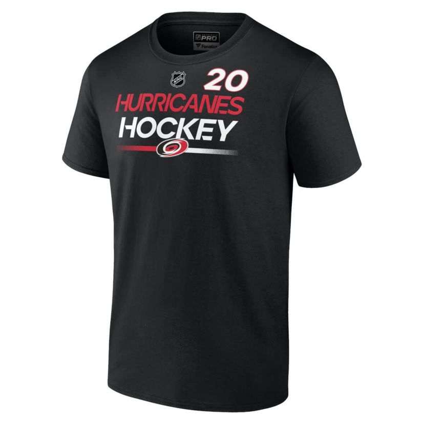 NHL Fanatics Sebastian Aho Carolina Hurricanes Authentic Pro Prime Name & Number T-Shirt