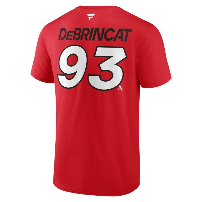 NHL Fanatics Alex DeBrincat Detroit Wings Authentic Pro Prime Name & Number T-Shirt