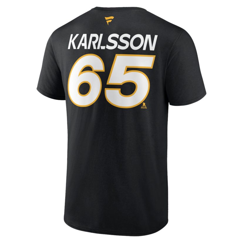 NHL Fanatics Erik Karlsson Pittsburgh Penguins Authentic Pro Prime Name & Number T-Shirt
