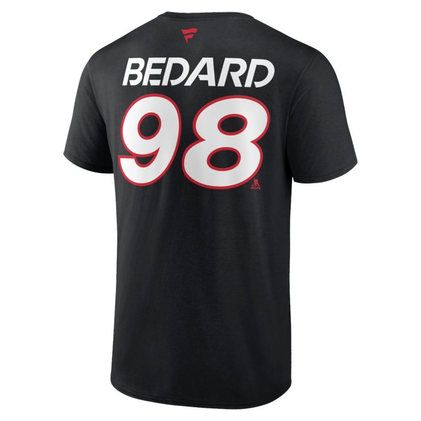 NHL Fanatics Connor Bedard Chicago Blackhawks Authentic Pro Prime Name & Number T-Shirt