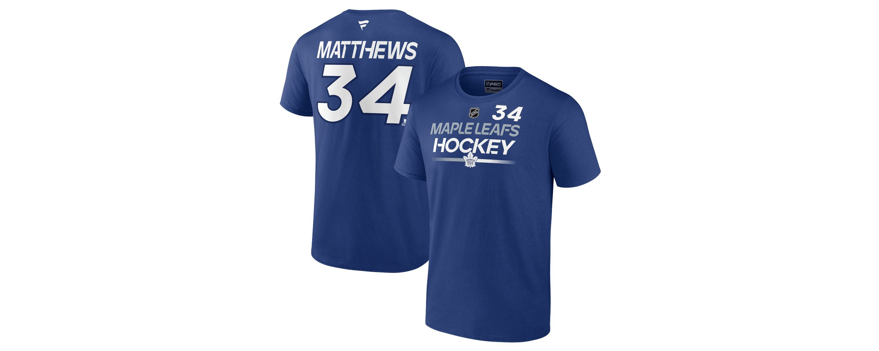 NHL Fanatics Auston Matthews Toronto Maple Leafs Authentic Pro Prime Name & Number T-Shirt