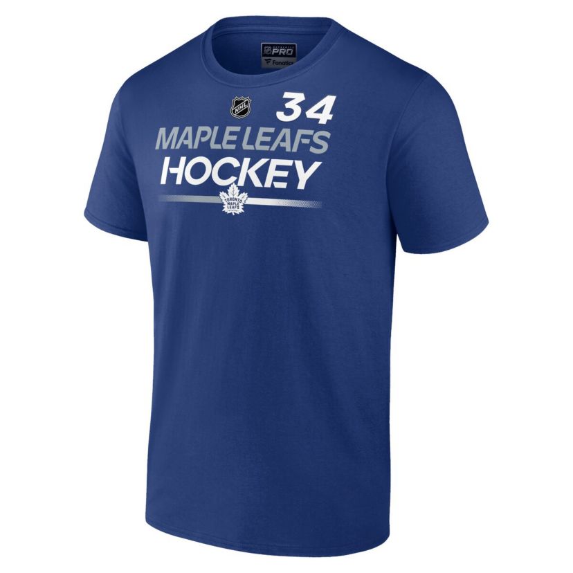 NHL Fanatics Auston Matthews Toronto Maple Leafs Authentic Pro Prime Name & Number T-Shirt