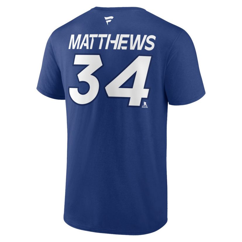 NHL Fanatics Auston Matthews Toronto Maple Leafs Authentic Pro Prime Name & Number T-Shirt
