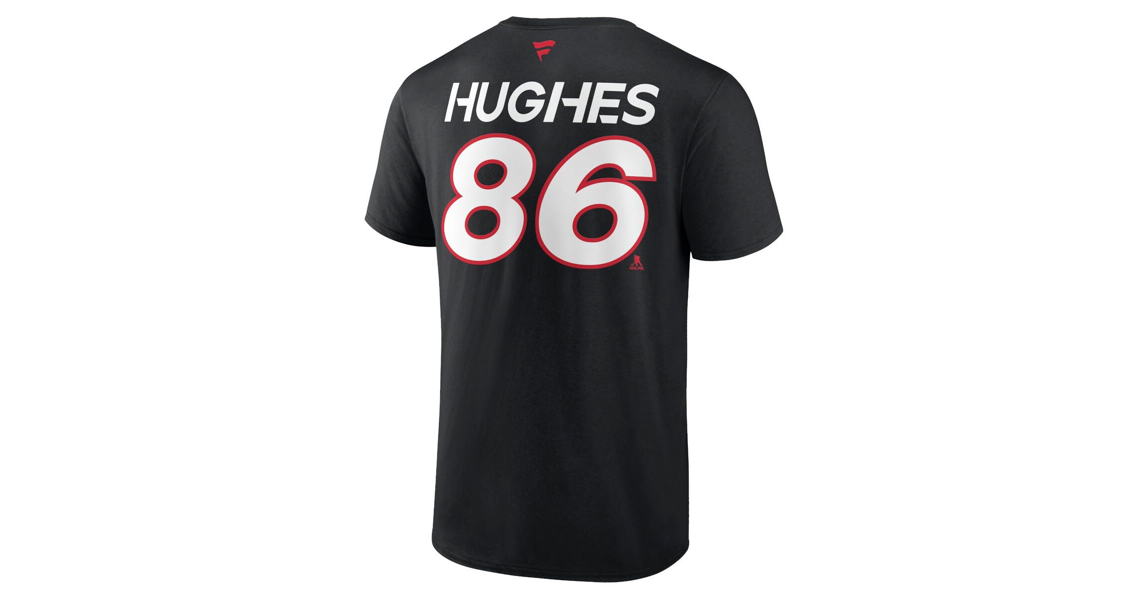 NHL Fanatics Jack Hughes New Jersey Devils Authentic Pro Prime Name & Number T-Shirt