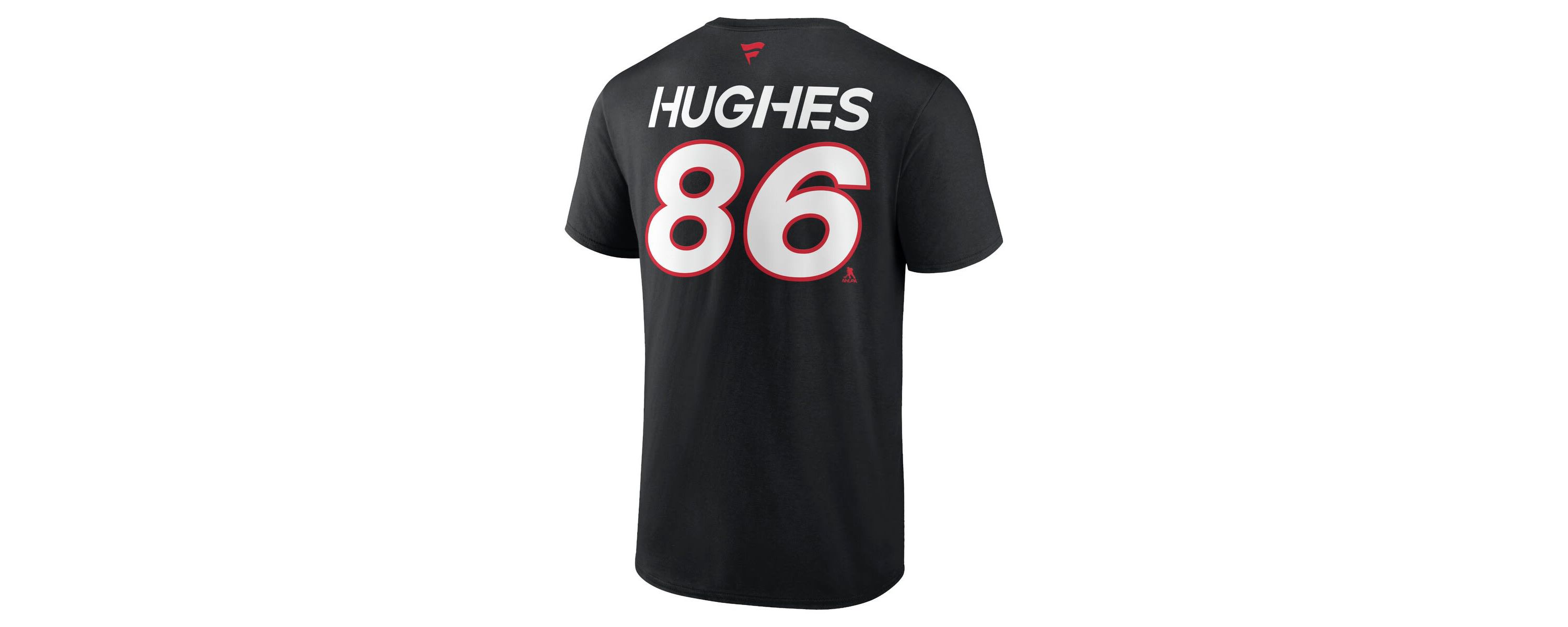 NHL Fanatics Jack Hughes New Jersey Devils Authentic Pro Prime Name & Number T-Shirt