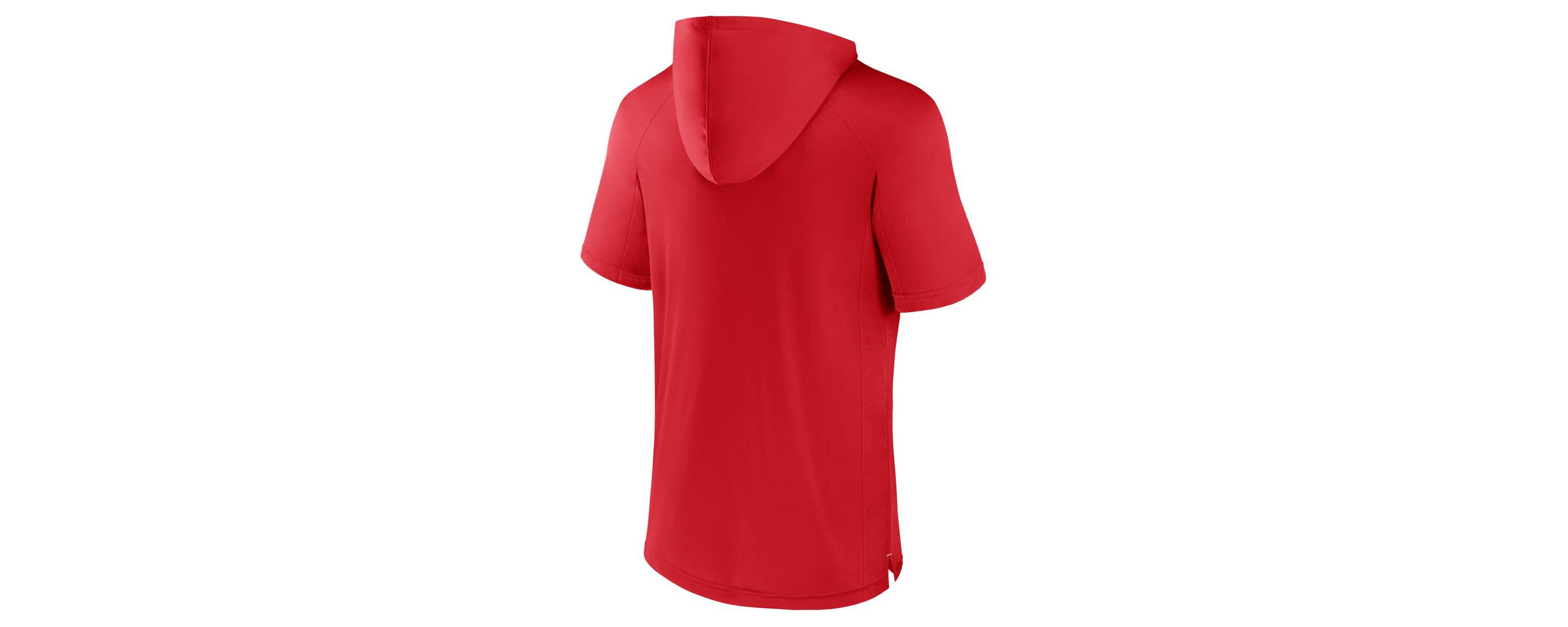 NCAA Fanatics Wisconsin Badgers Core Read Raglan Hoodie T-Shirt