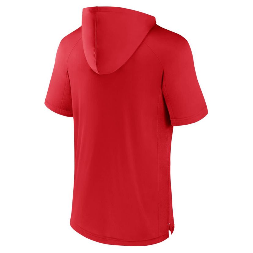 NCAA Fanatics Wisconsin Badgers Core Read Raglan Hoodie T-Shirt