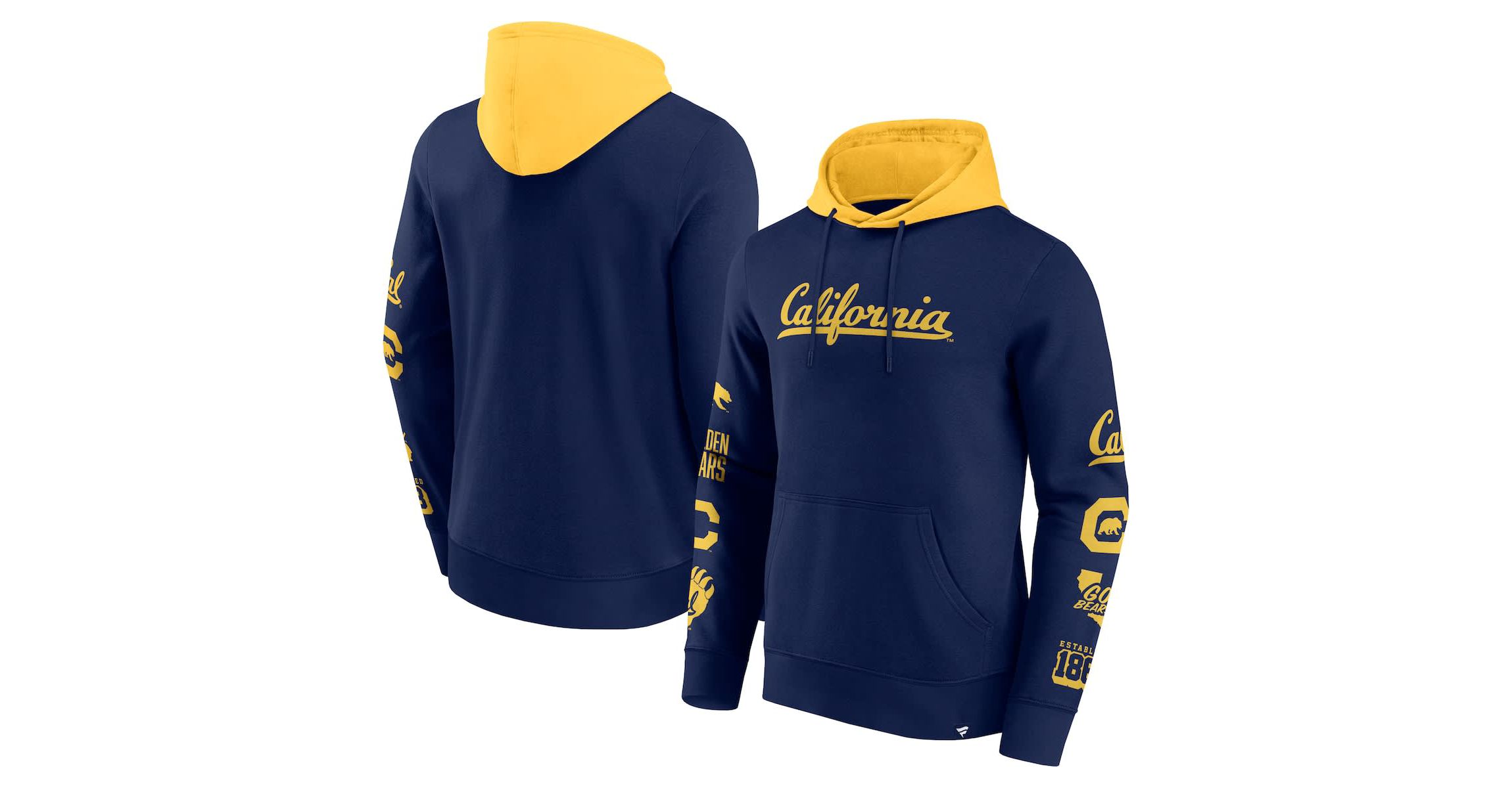 California Golden Bears NCAA Fanatics Cal Bears Color Block Badge Fleece Pullover Hoodie