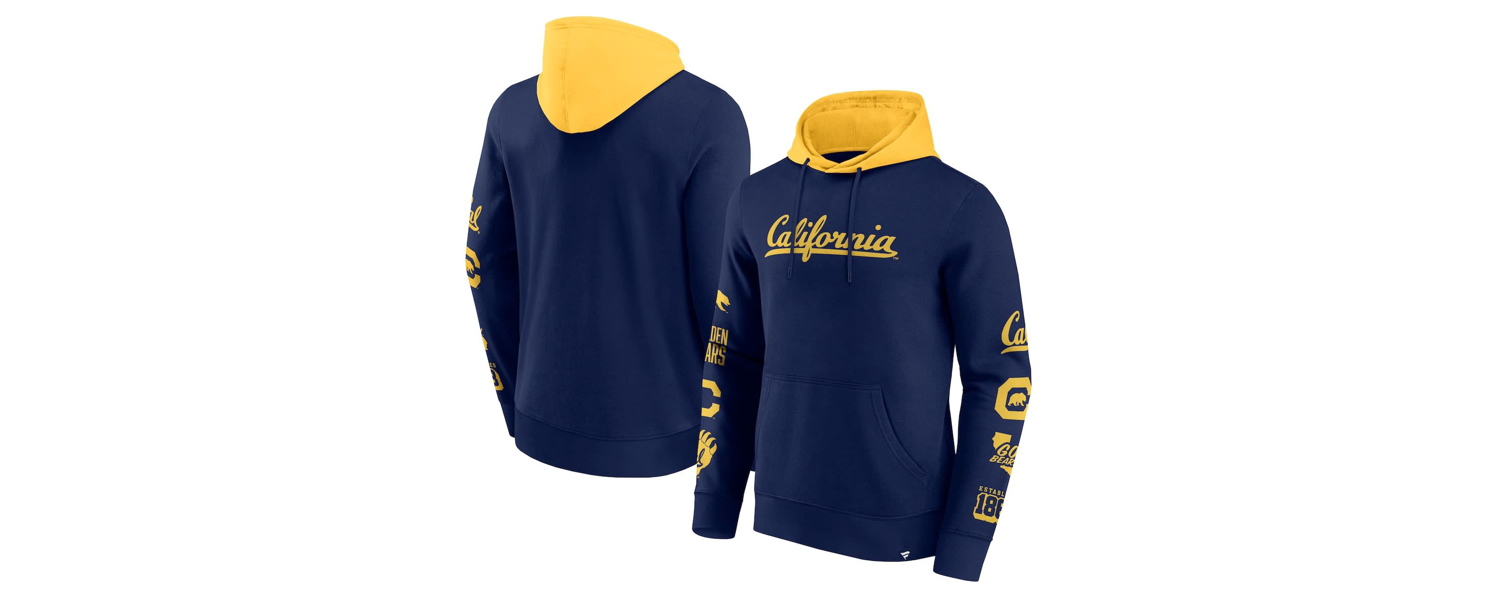 California Golden Bears NCAA Fanatics Cal Bears Color Block Badge Fleece Pullover Hoodie