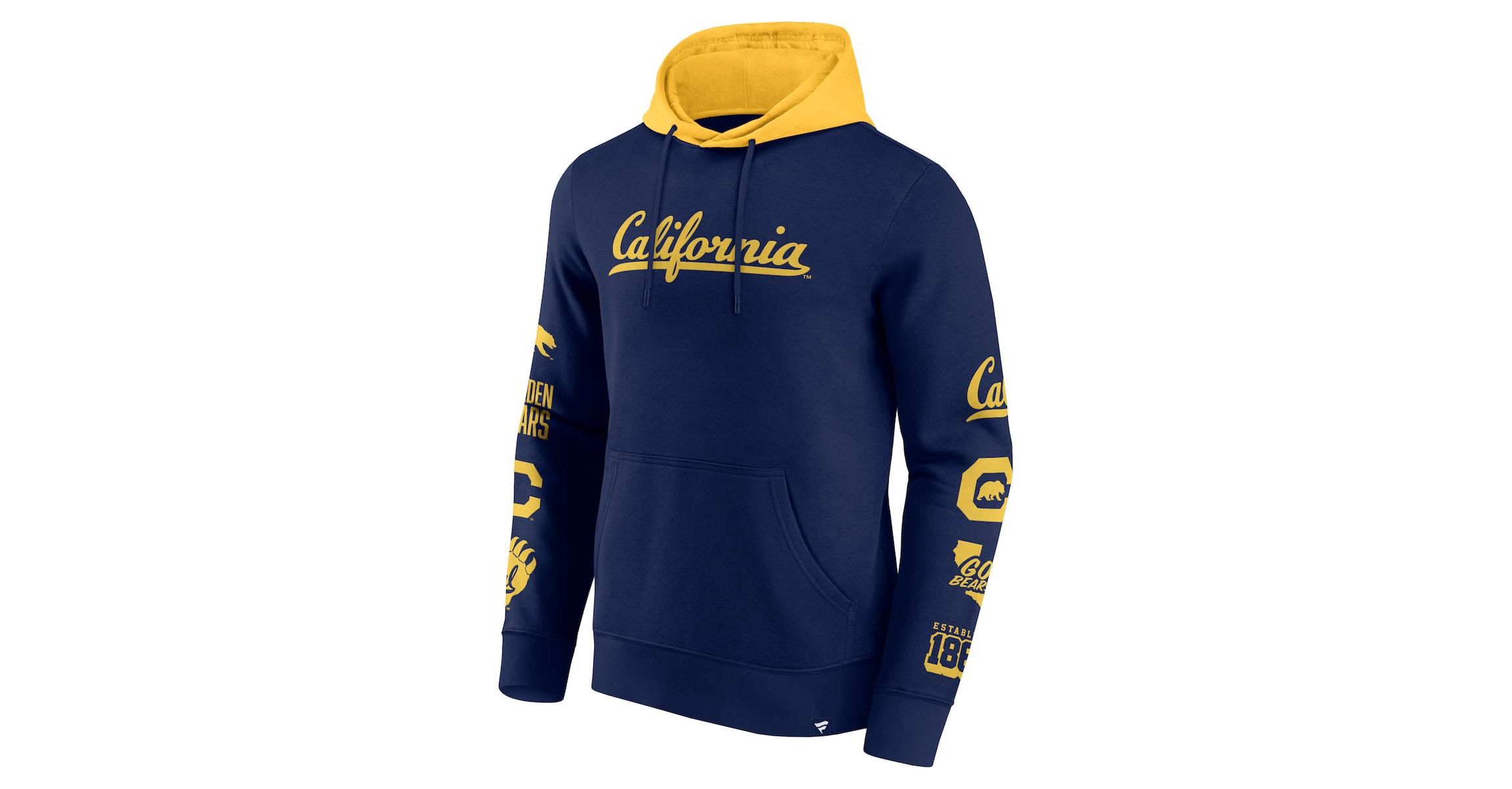 California Golden Bears NCAA Fanatics Cal Bears Color Block Badge Fleece Pullover Hoodie