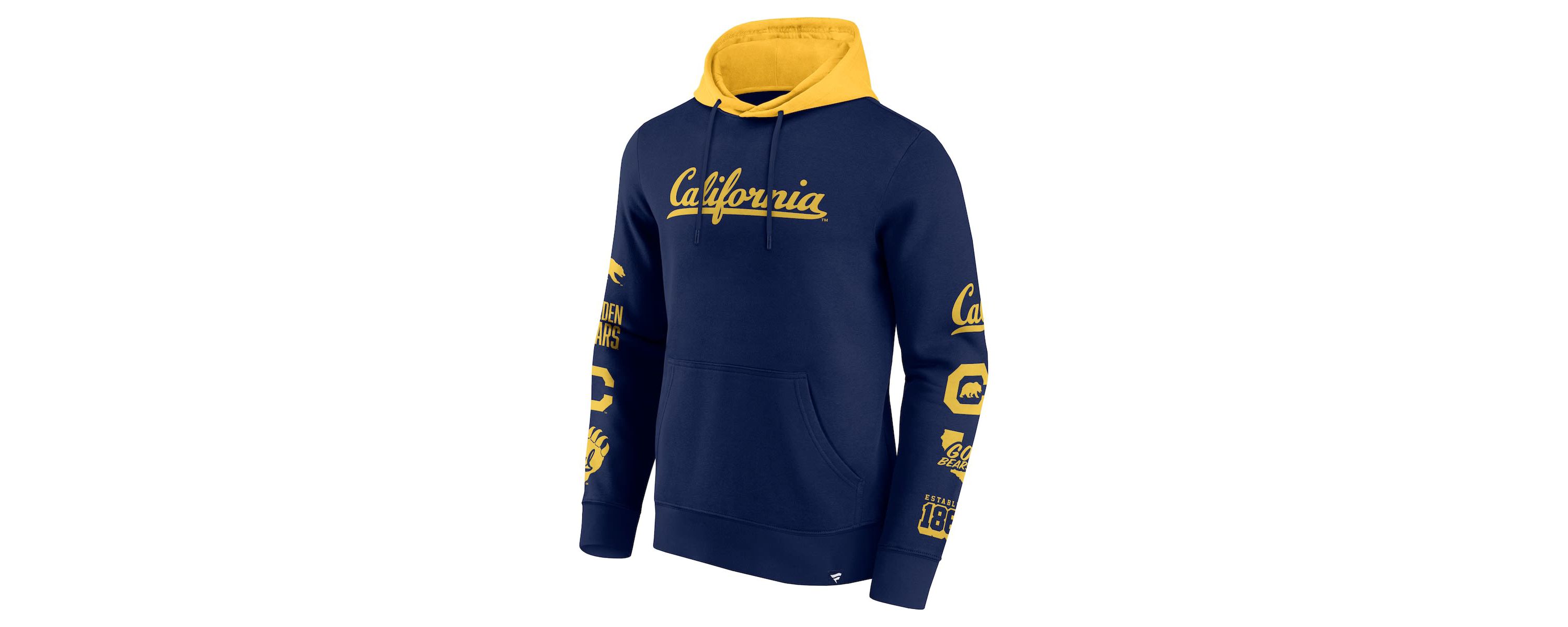 California Golden Bears NCAA Fanatics Cal Bears Color Block Badge Fleece Pullover Hoodie