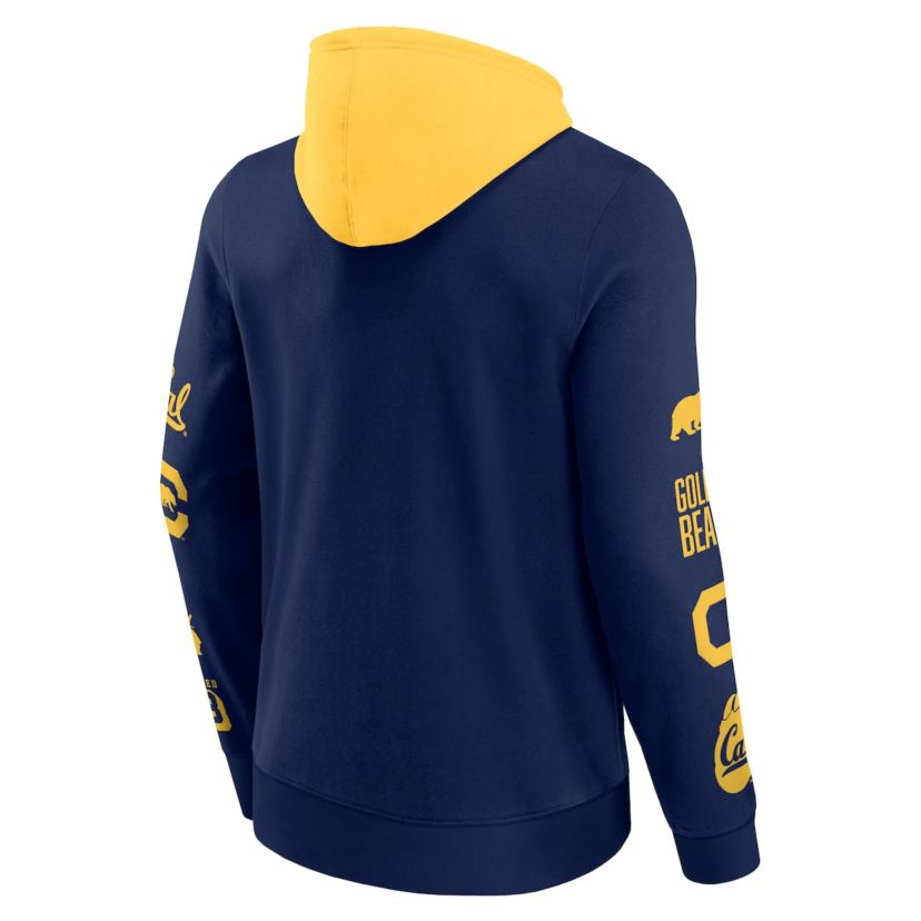 California Golden Bears NCAA Fanatics Cal Bears Color Block Badge Fleece Pullover Hoodie
