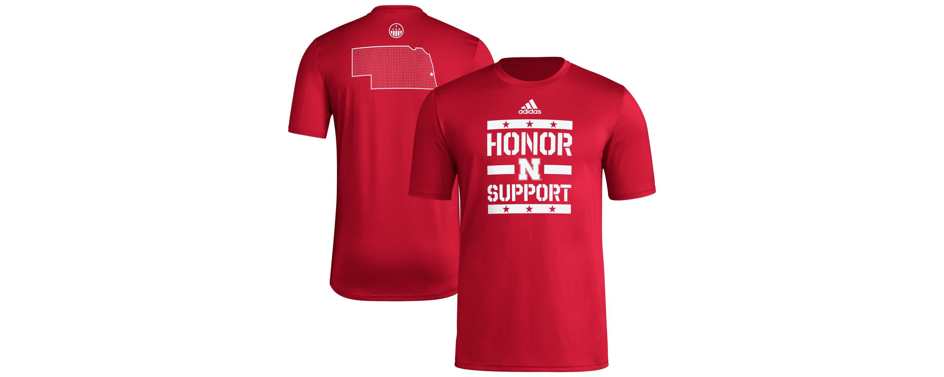 NCAA Nebraska Huskers Honor & Support Pre-Game T-Shirt