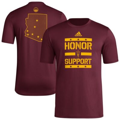 adidas Men's NCAA Arizona State Sun Devils Honor & Support Pre-Game T-Shirt, Medium