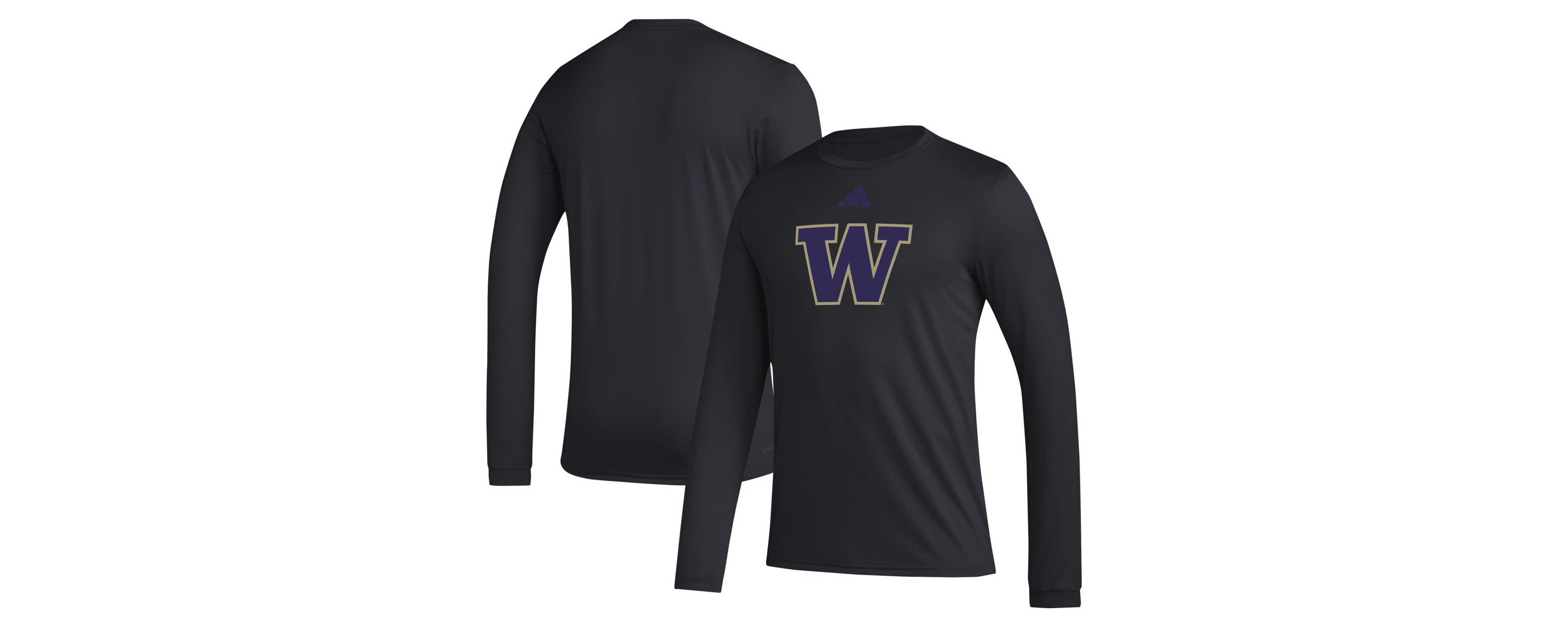NCAA Washington Huskies Primary Locker Logo Pre-Game Long Sleeve T-Shirt