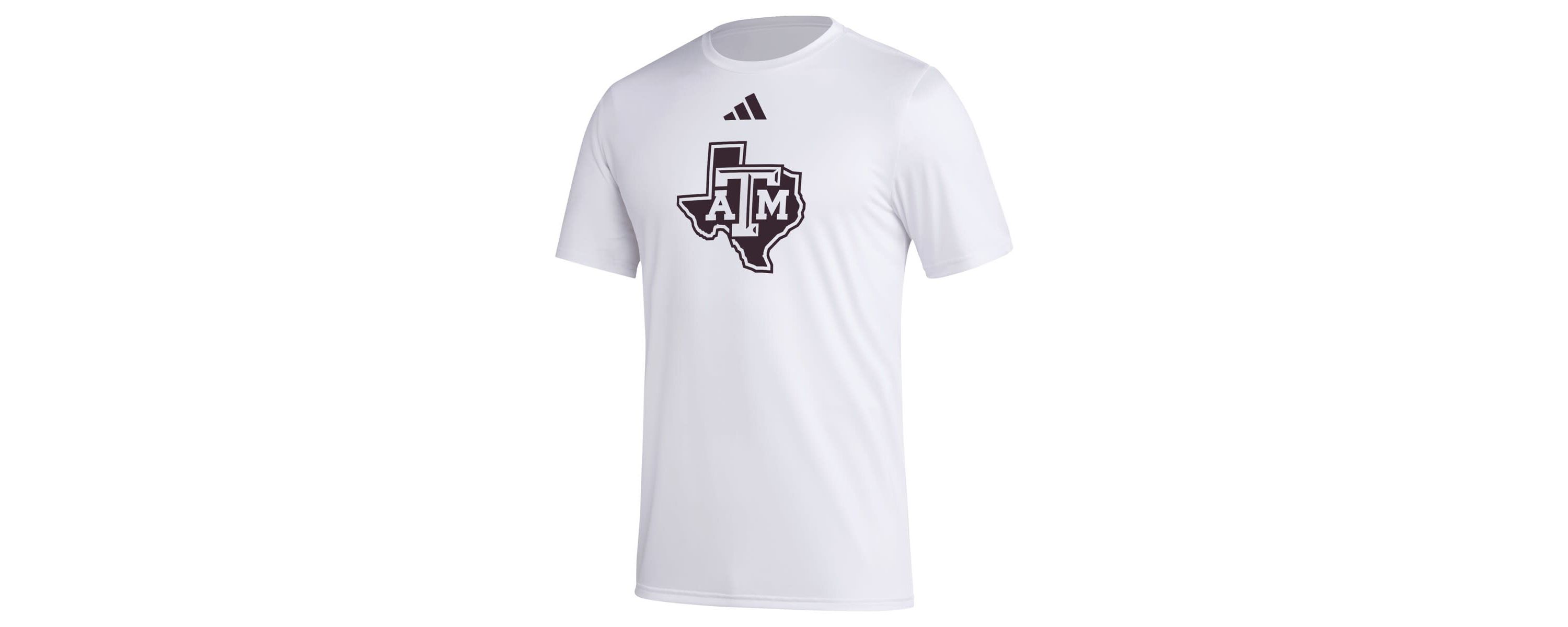 NCAA Texas A&M Aggies Primary Locker Logo Pre-Game AEROREADY T-Shirt