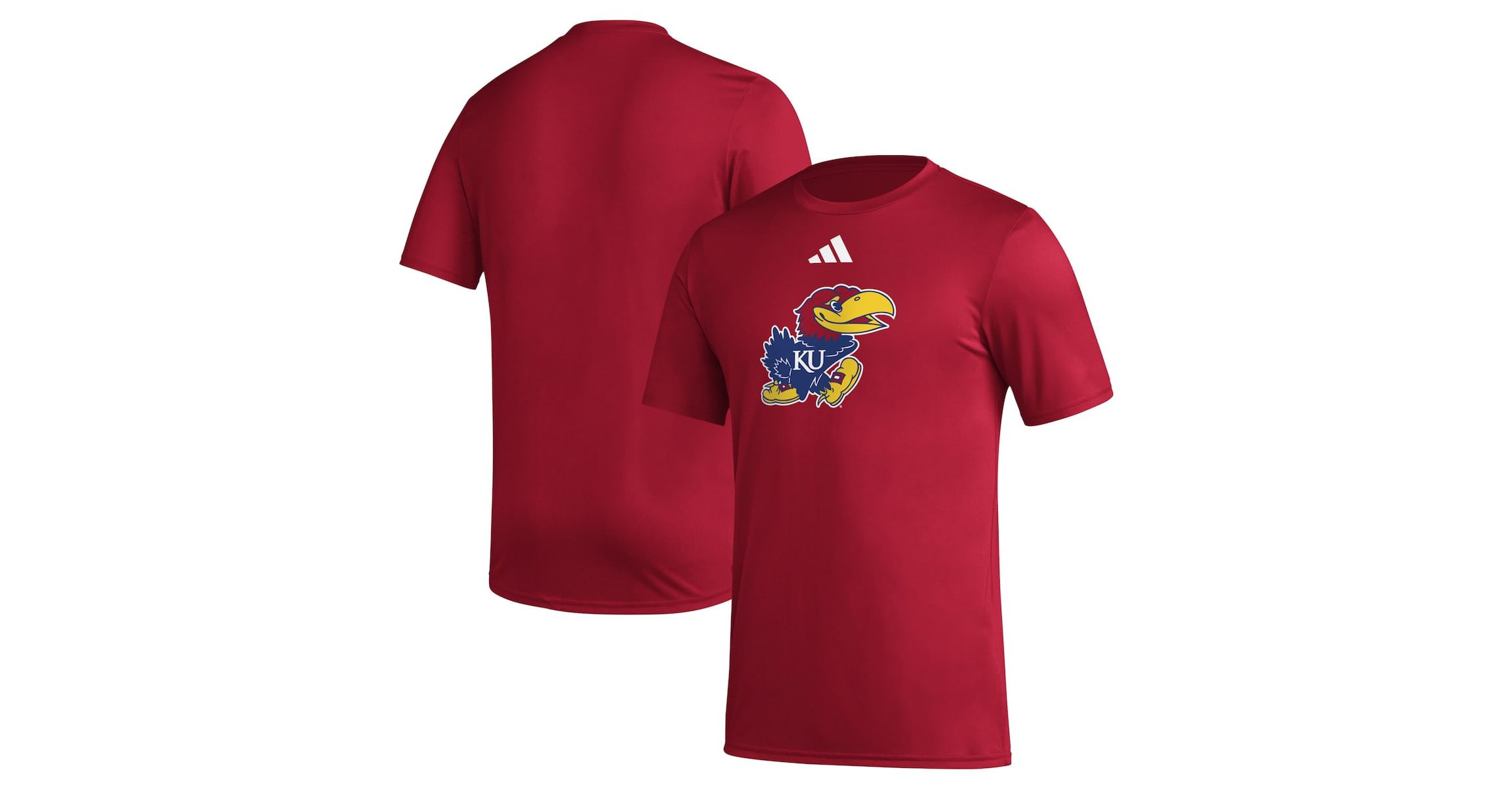 NCAA Kansas Jayhawks Primary Locker Logo Pre-Game AEROREADY T-Shirt