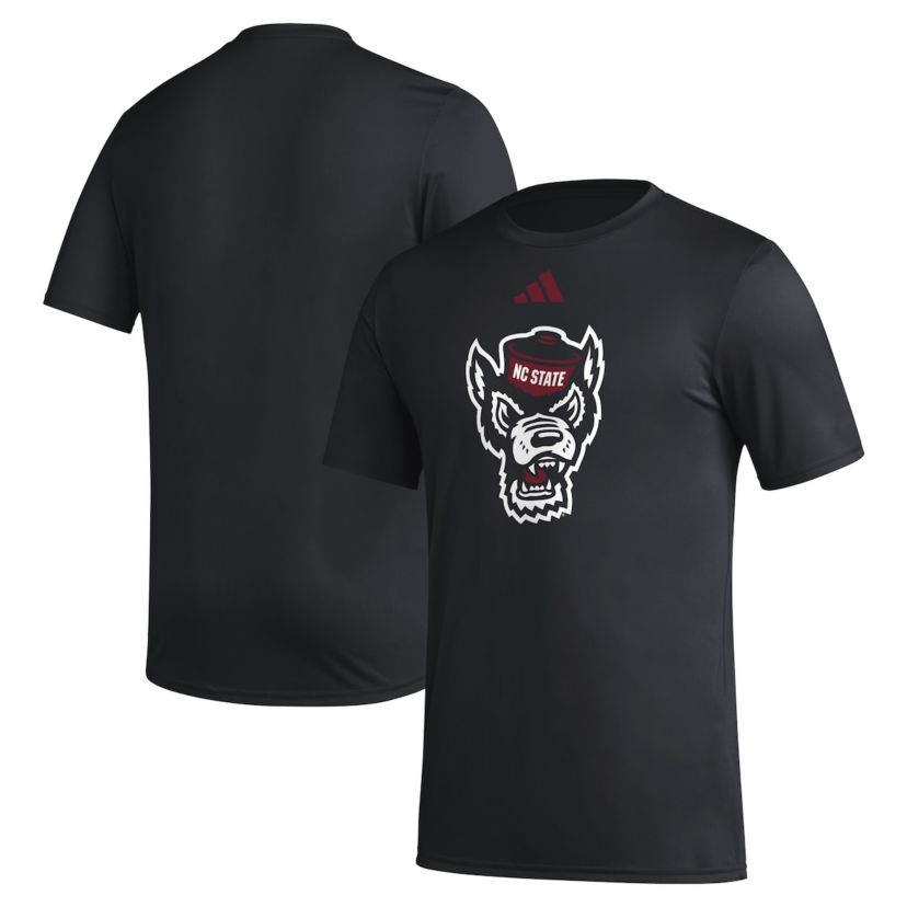 NCAA NC State Wolfpack Primary Locker Logo Pre-Game AEROREADY T-Shirt