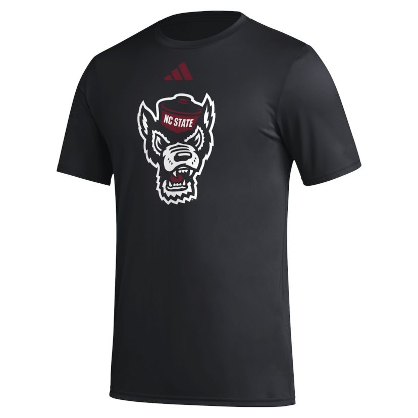 NCAA NC State Wolfpack Primary Locker Logo Pre-Game AEROREADY T-Shirt