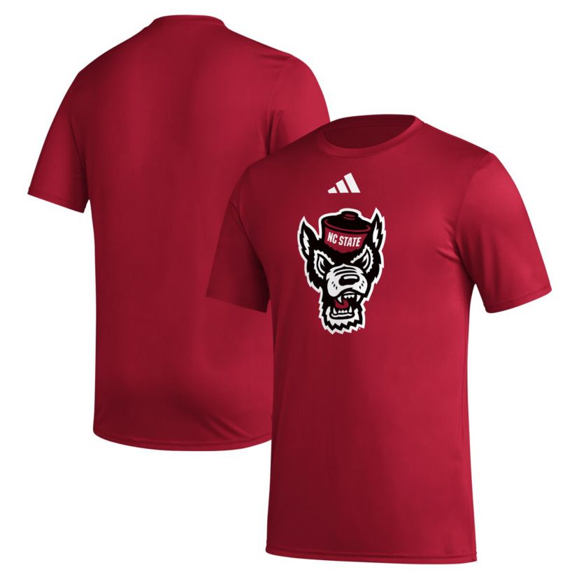 NCAA NC State Wolfpack Primary Locker Logo Pre-Game AEROREADY T-Shirt