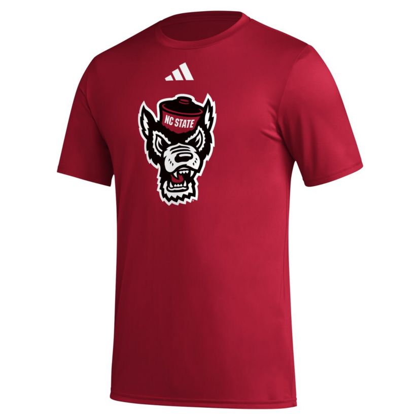 NCAA NC State Wolfpack Primary Locker Logo Pre-Game AEROREADY T-Shirt