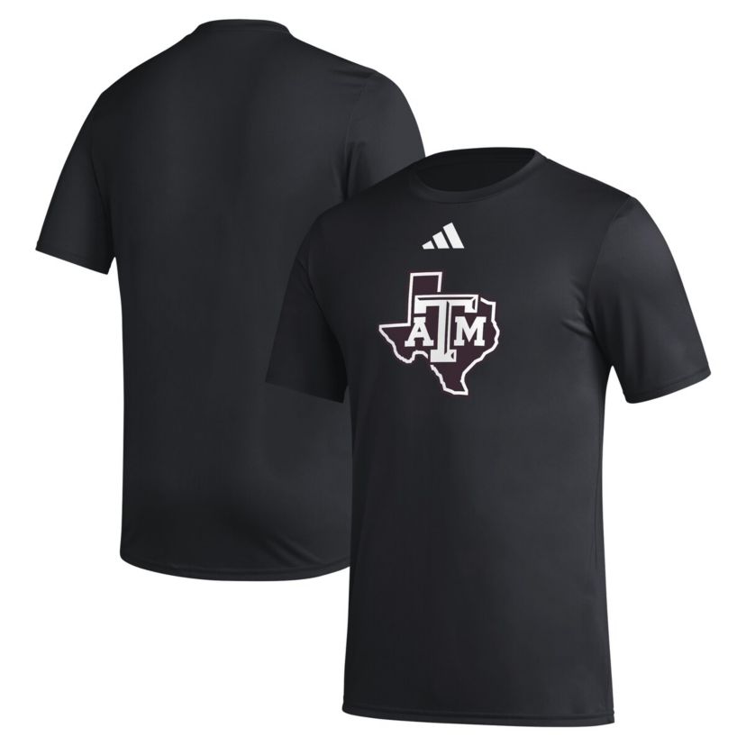 NCAA Texas A&M Aggies Primary Locker Logo Pre-Game AEROREADY T-Shirt