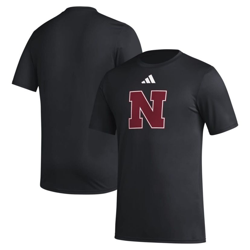 NCAA Nebraska Huskers Primary Locker Logo Pre-Game AEROREADY T-Shirt