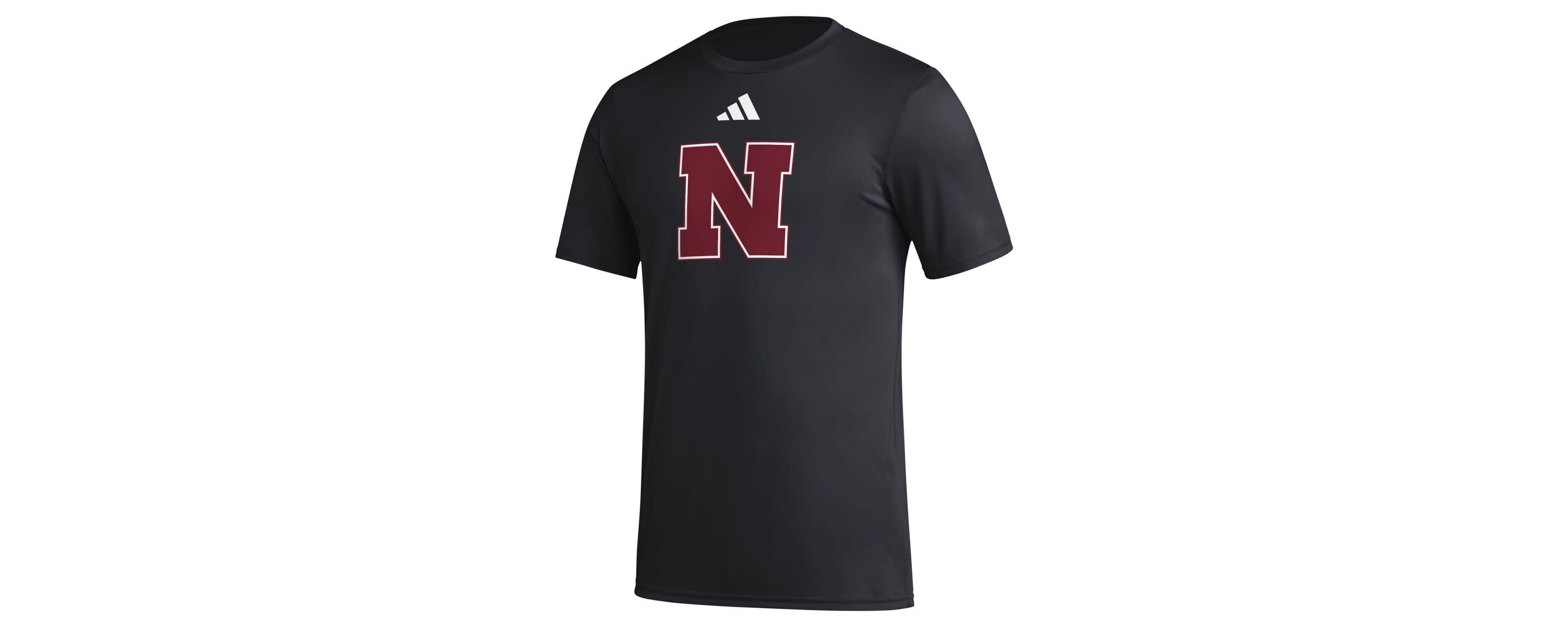 NCAA Nebraska Huskers Primary Locker Logo Pre-Game AEROREADY T-Shirt