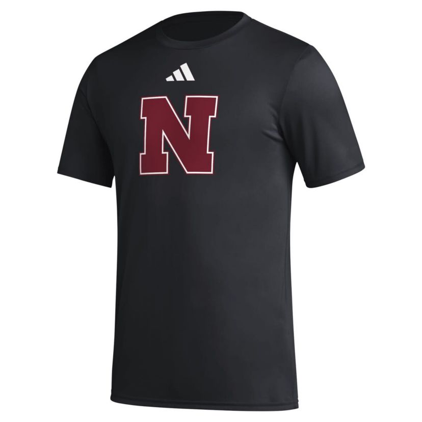 NCAA Nebraska Huskers Primary Locker Logo Pre-Game AEROREADY T-Shirt