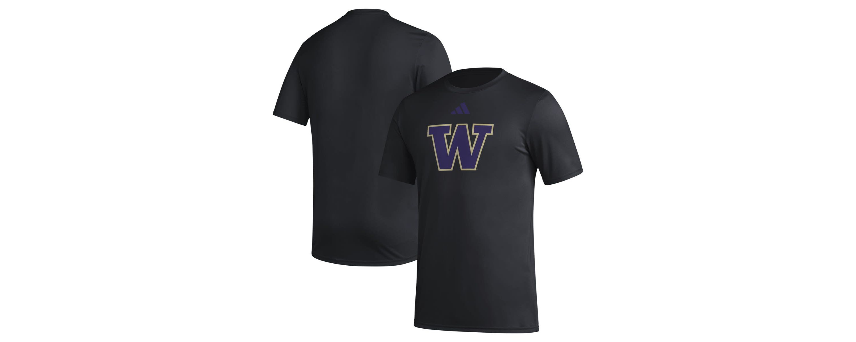 NCAA Washington Huskies Primary Locker Logo Pre-Game AEROREADY T-Shirt
