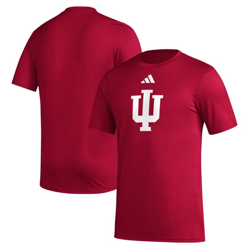 NCAA Indiana Hoosiers Primary Locker Logo Pre-Game AEROREADY T-Shirt