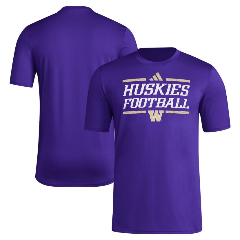 NCAA Washington Huskies Locker Football Pre-Game AEROREADY T-Shirt