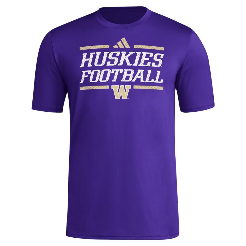 NCAA Washington Huskies Locker Football Pre-Game AEROREADY T-Shirt