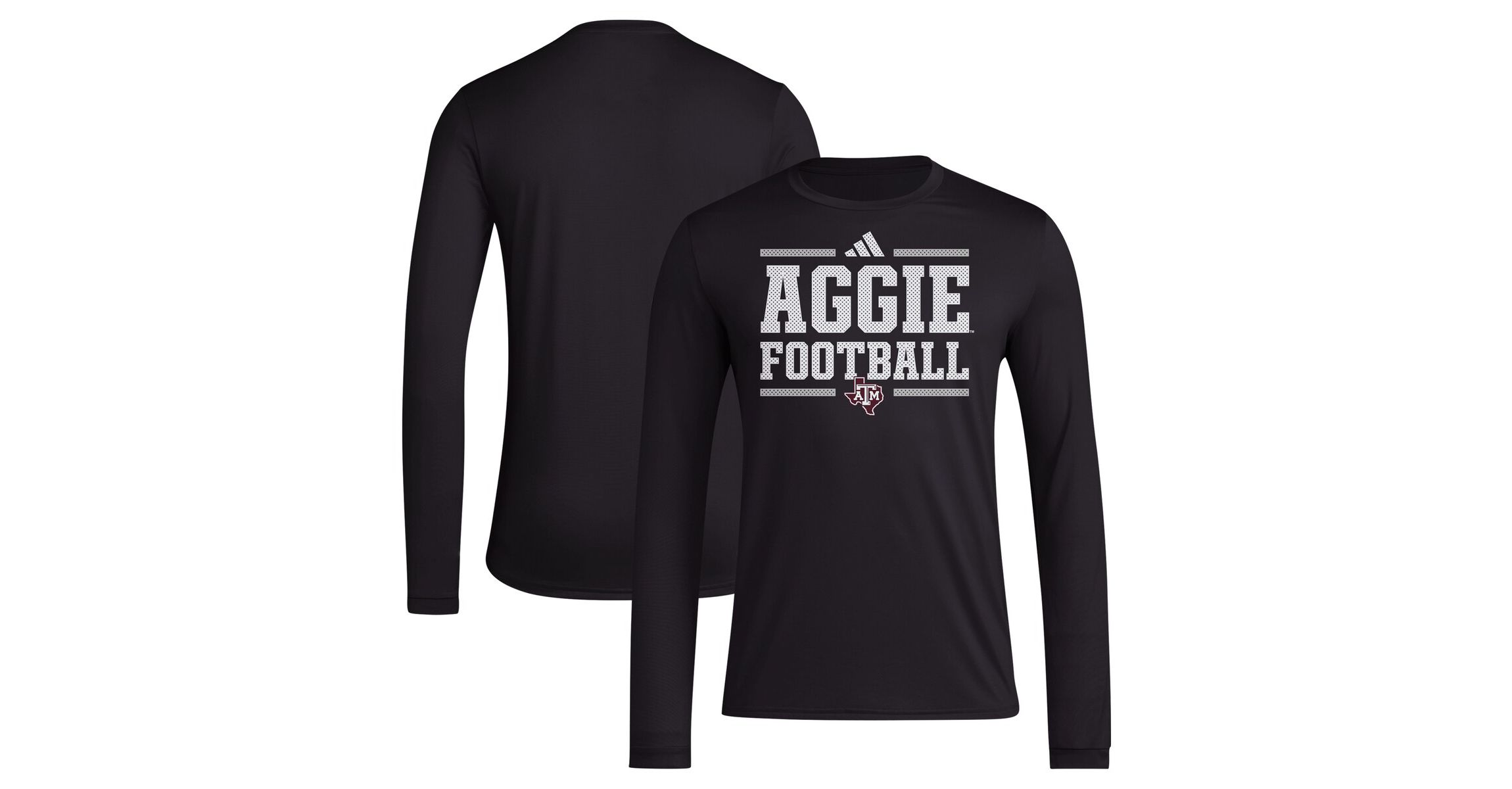 NCAA Texas A&M Aggies Locker Football Pre-Game AEROREADY Long Sleeve T-Shirt