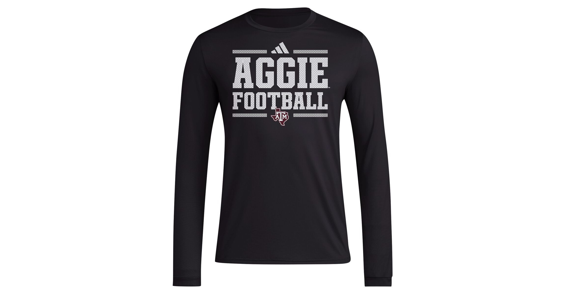 NCAA Texas A&M Aggies Locker Football Pre-Game AEROREADY Long Sleeve T-Shirt