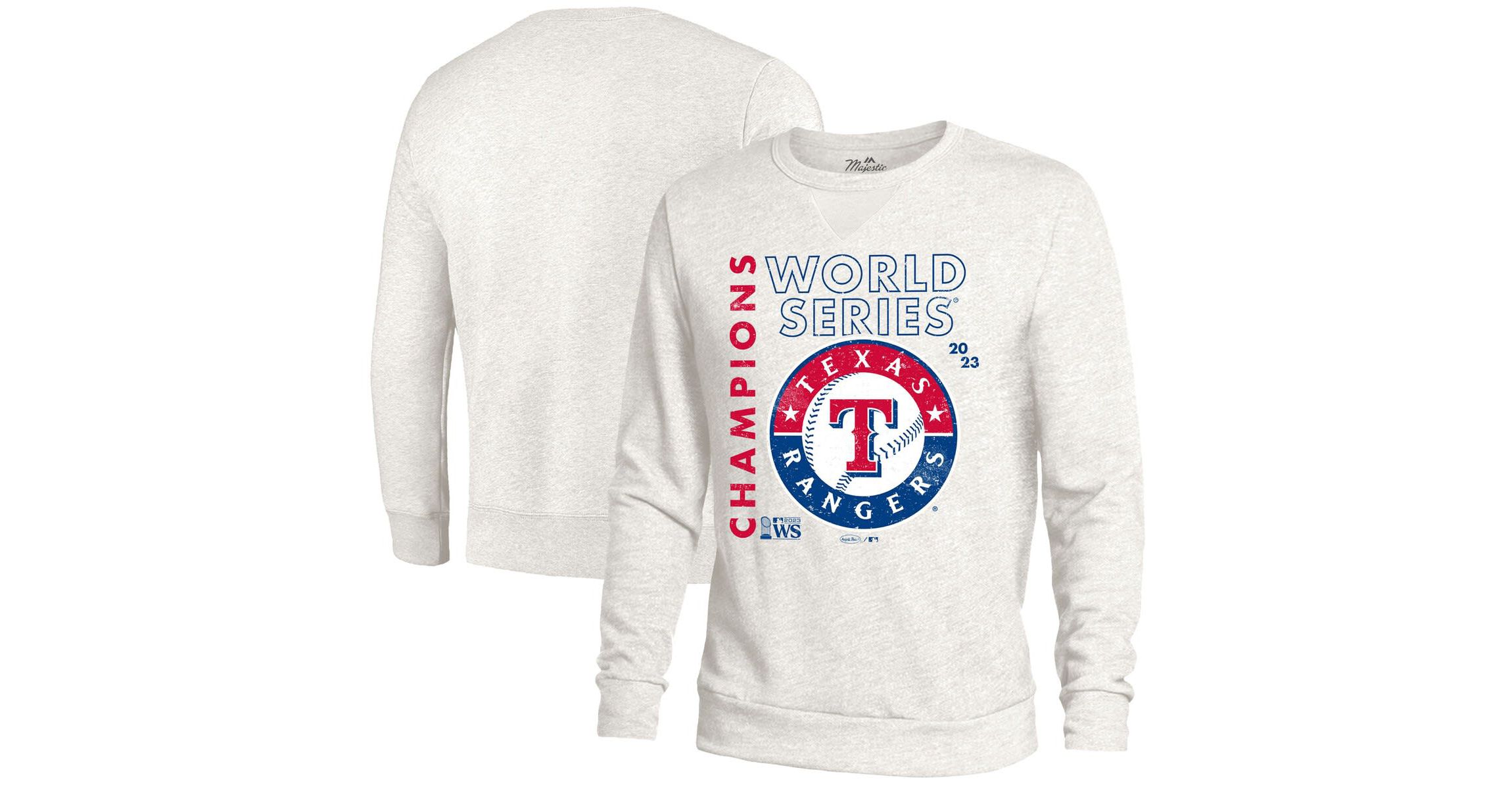 MLB Texas Rangers 2023 World Series s Tri-Blend Pullover Sweatshirt