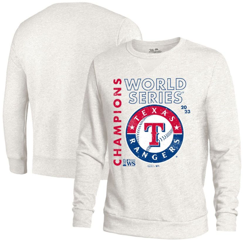 MLB Texas Rangers 2023 World Series s Tri-Blend Pullover Sweatshirt