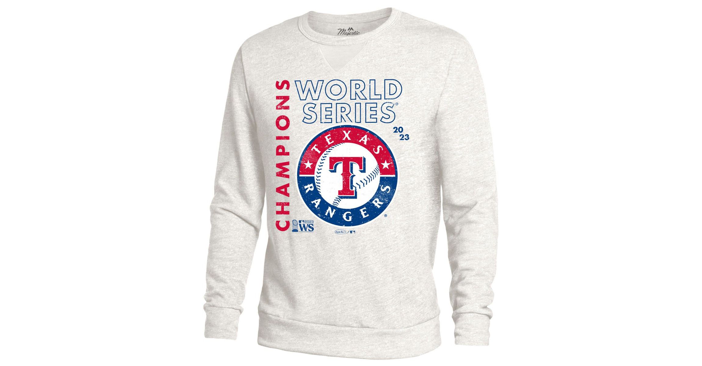 MLB Texas Rangers 2023 World Series s Tri-Blend Pullover Sweatshirt