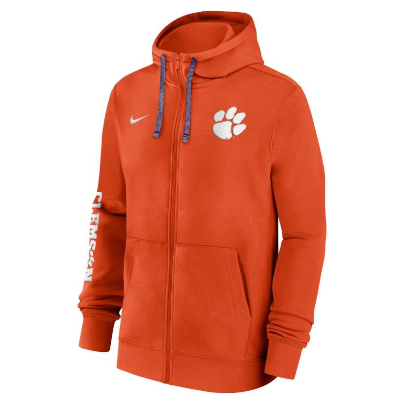 NCAA Nike Clemson Tigers 2024 Sideline Full-Zip Hoodie