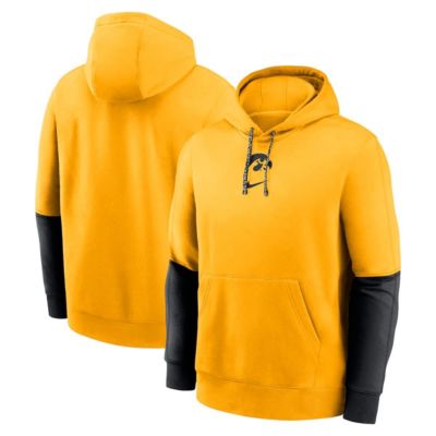 Men's NCAA Nike Iowa Hawkeyes 2024 Sideline Club Pullover Hoodie
