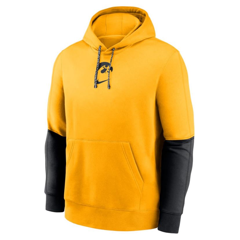 NCAA Nike Iowa Hawkeyes 2024 Sideline Club Pullover Hoodie
