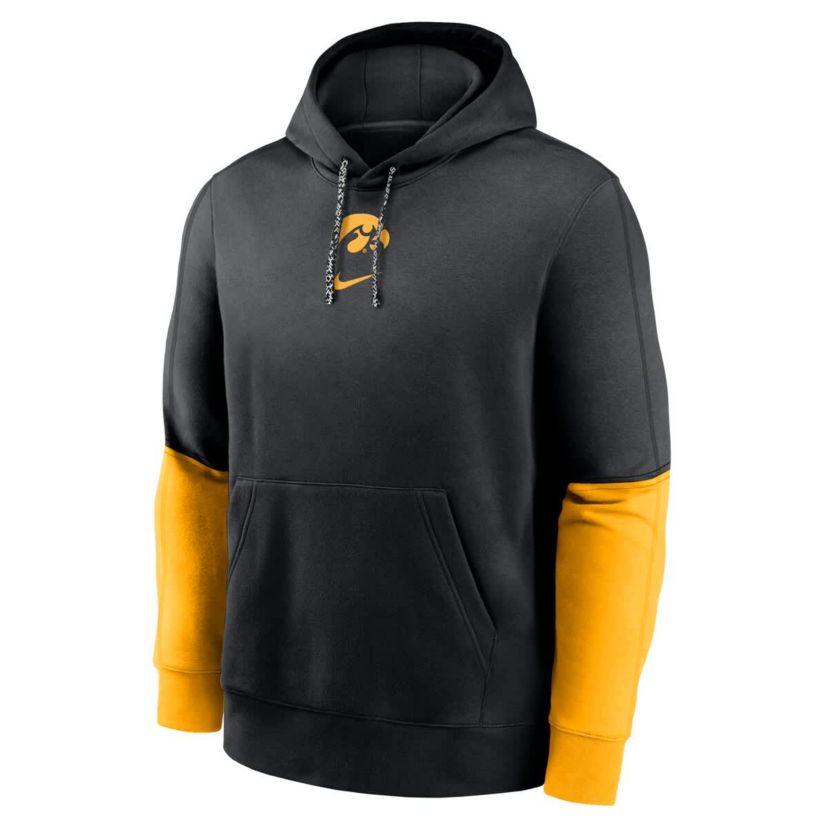 NCAA Nike Iowa Hawkeyes 2024 Sideline Club Pullover Hoodie