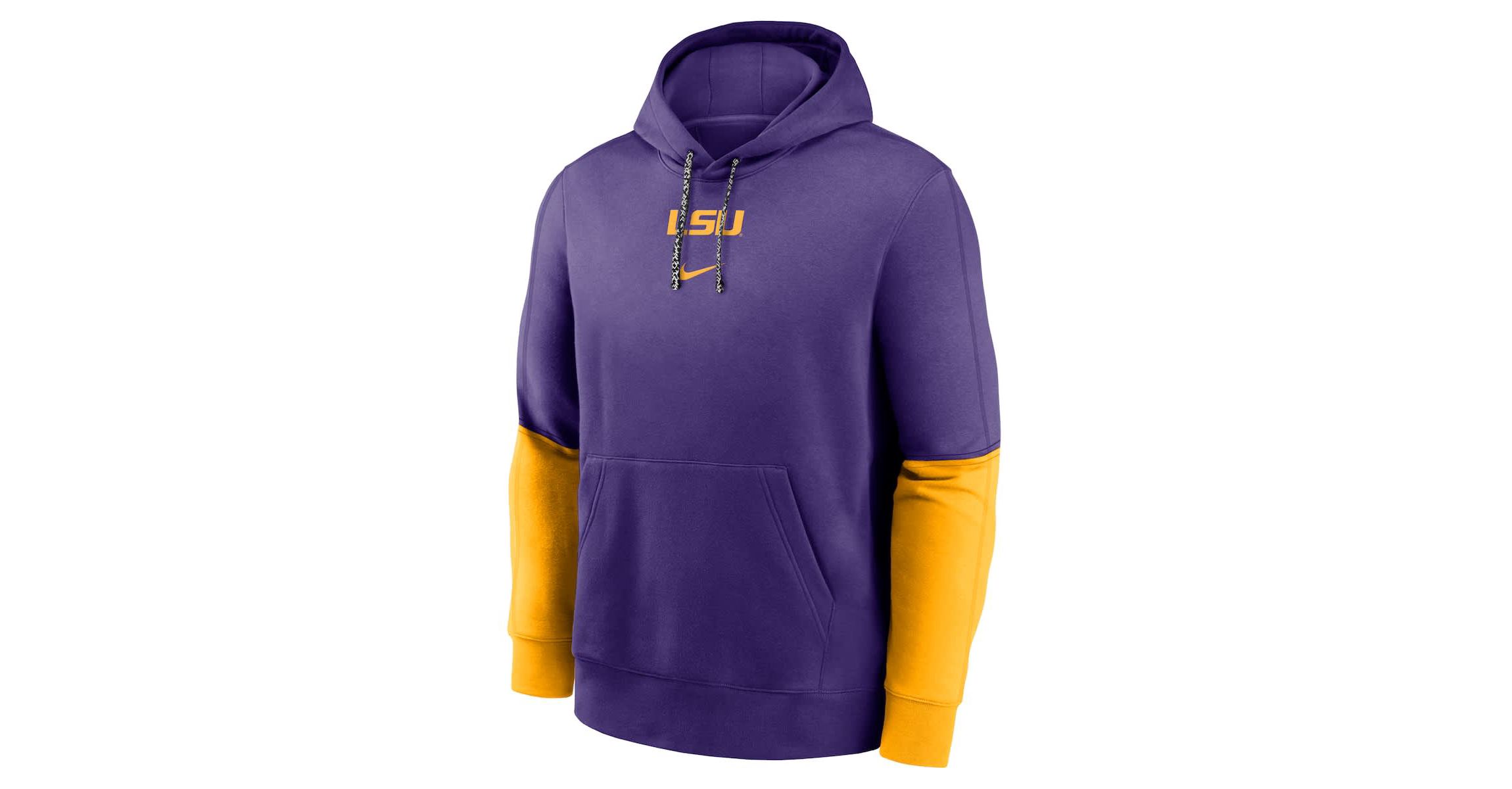 NCAA Nike LSU Tigers 2024 Sideline Club Pullover Hoodie