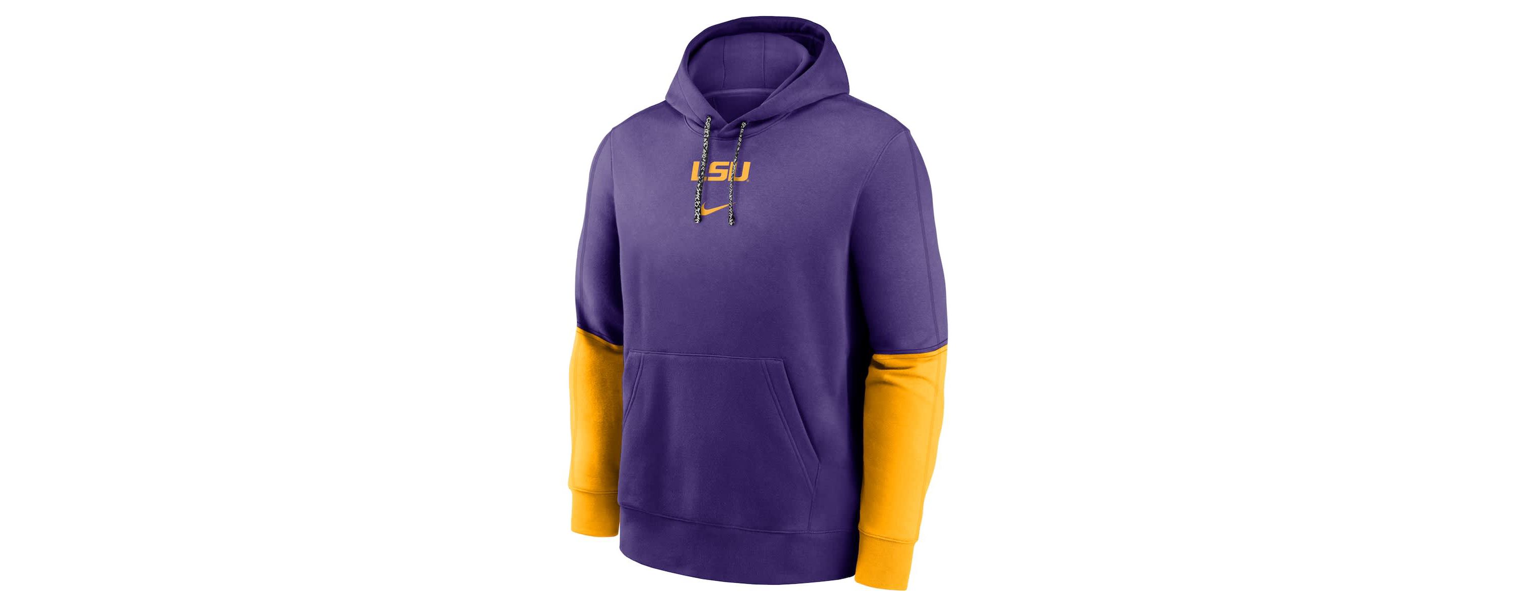 NCAA Nike LSU Tigers 2024 Sideline Club Pullover Hoodie