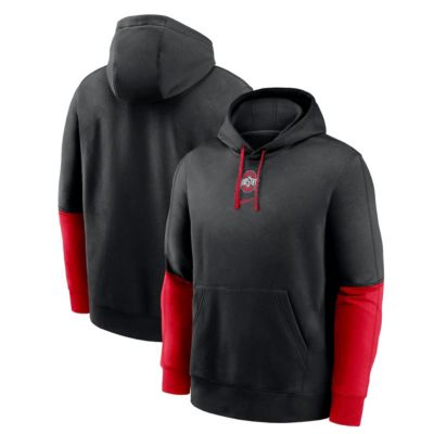 Men's NCAA Nike Ohio State Buckeyes 2024 Sideline Club Pullover Hoodie, Black, Medium