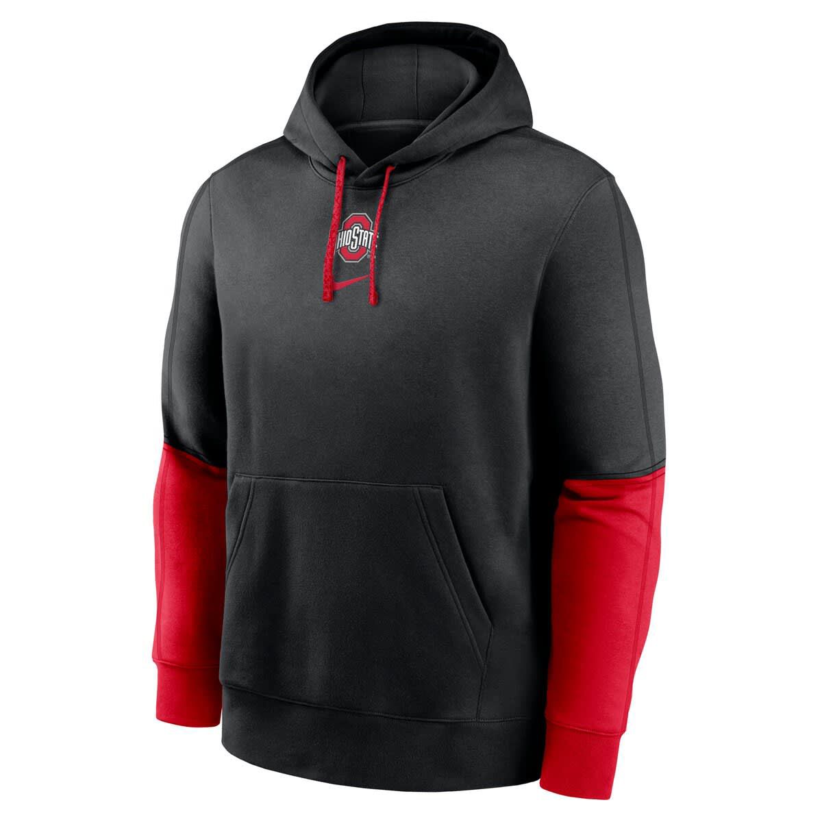 NCAA Nike Ohio State Buckeyes 2024 Sideline Club Pullover Hoodie