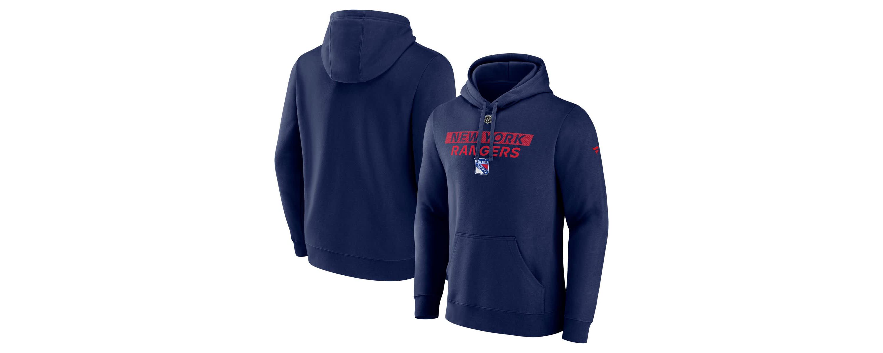 NHL Fanatics New York Rangers Authentic Pro Core Primary Fleece Pullover Hoodie