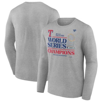 Profile Men's MLB Fanatics Texas Rangers 2023 World Series s Locker Room Big & Tall Long Sleeve T-Shirt, Gray, 3XL Tall