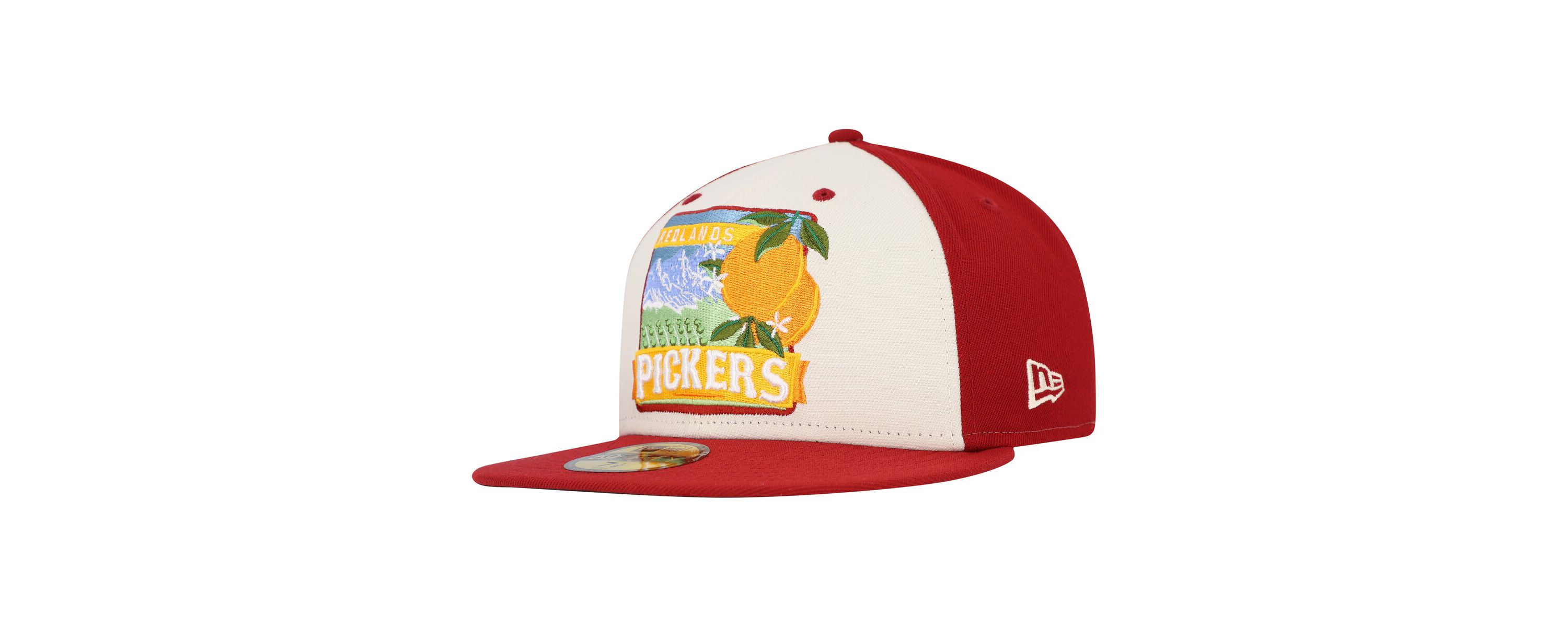 MiLB White/Red Inland Empire 66ers Theme Night Redlands Pickers 59FIFTY Fitted Hat