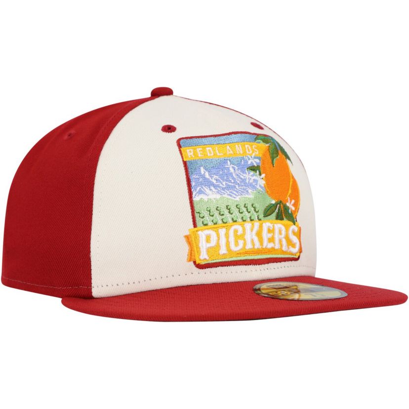 MiLB White/Red Inland Empire 66ers Theme Night Redlands Pickers 59FIFTY Fitted Hat